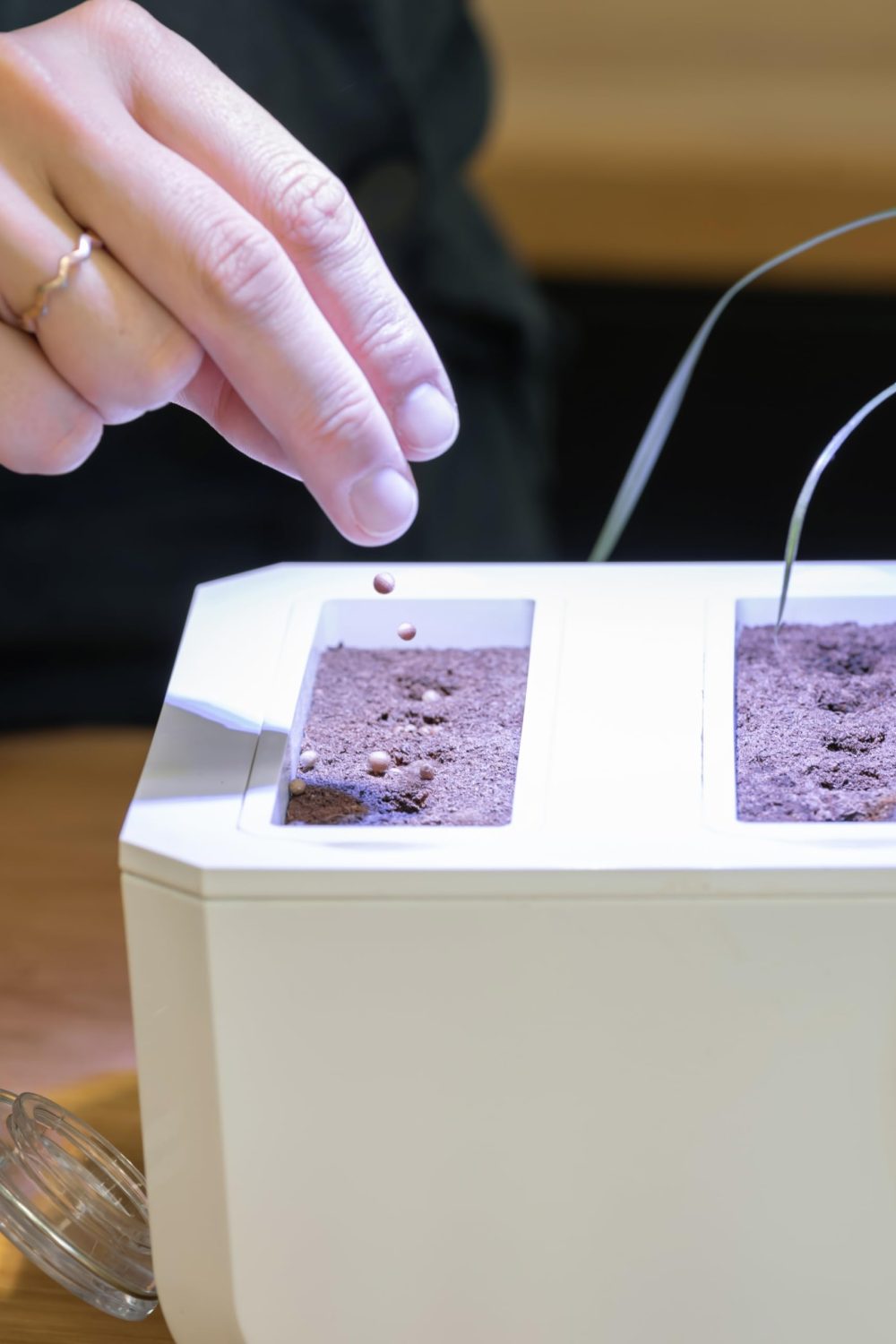 Étape 2 : installer les recharges dans votre potager connecté intérieur